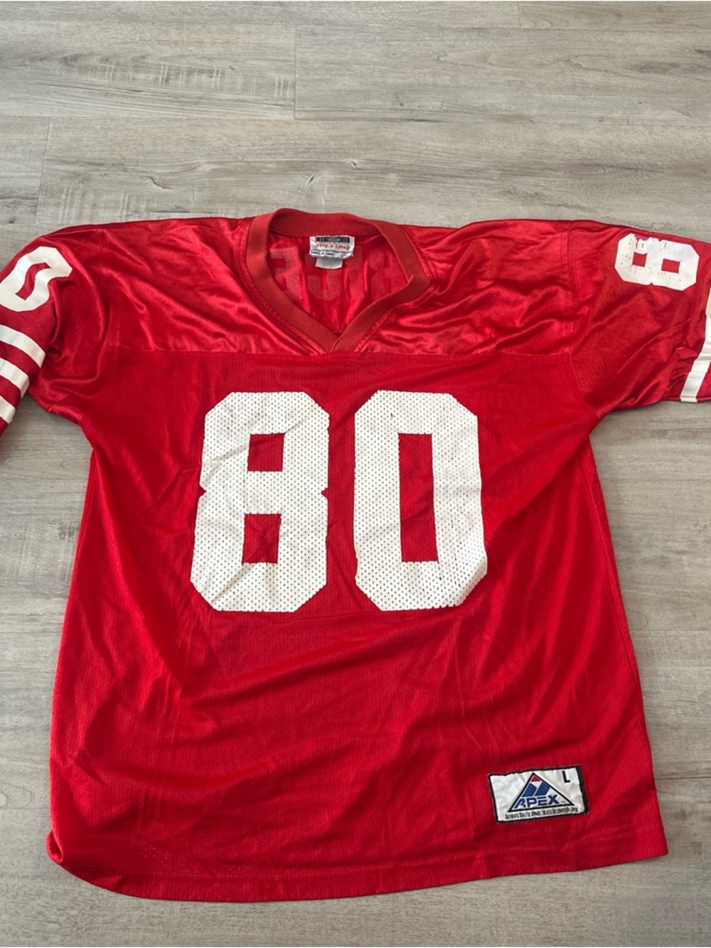 Apex Red Team Mesh Jersey with White Lettering